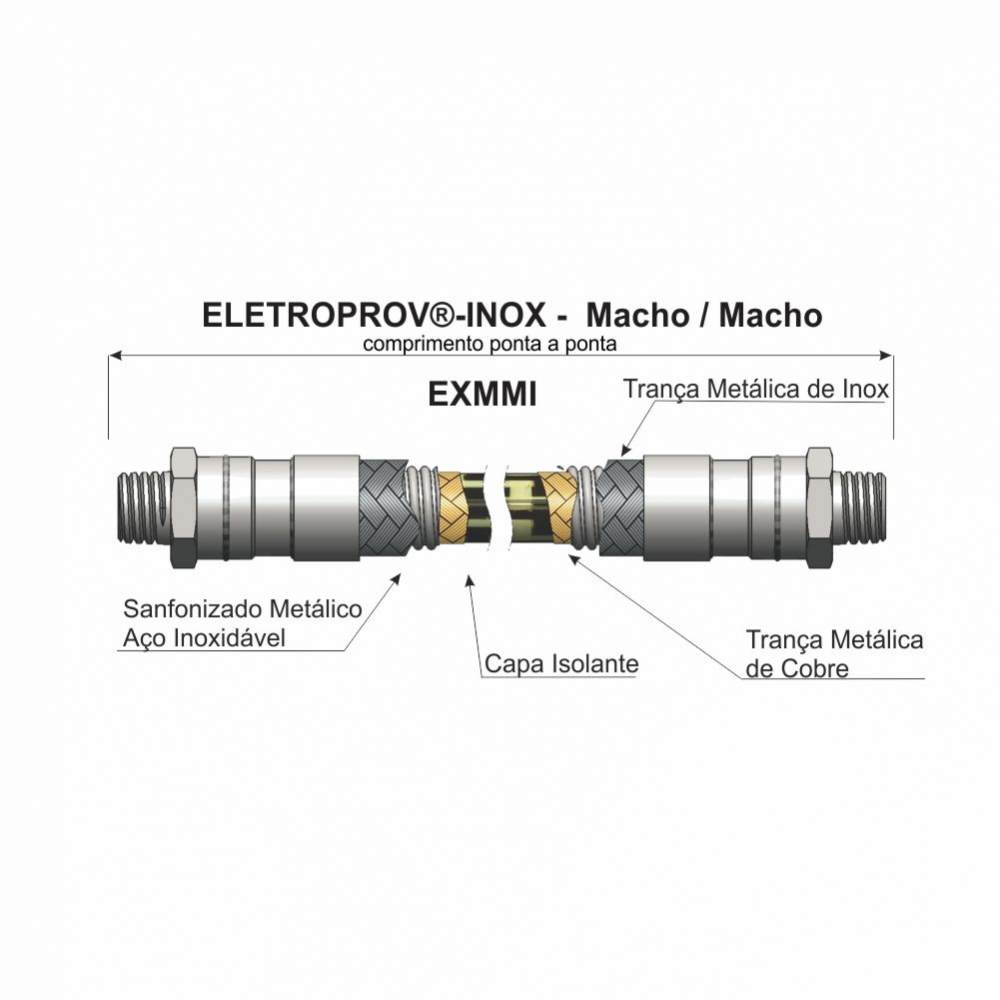 Eletroprov - Inox - Macho/Macho - EXMMI