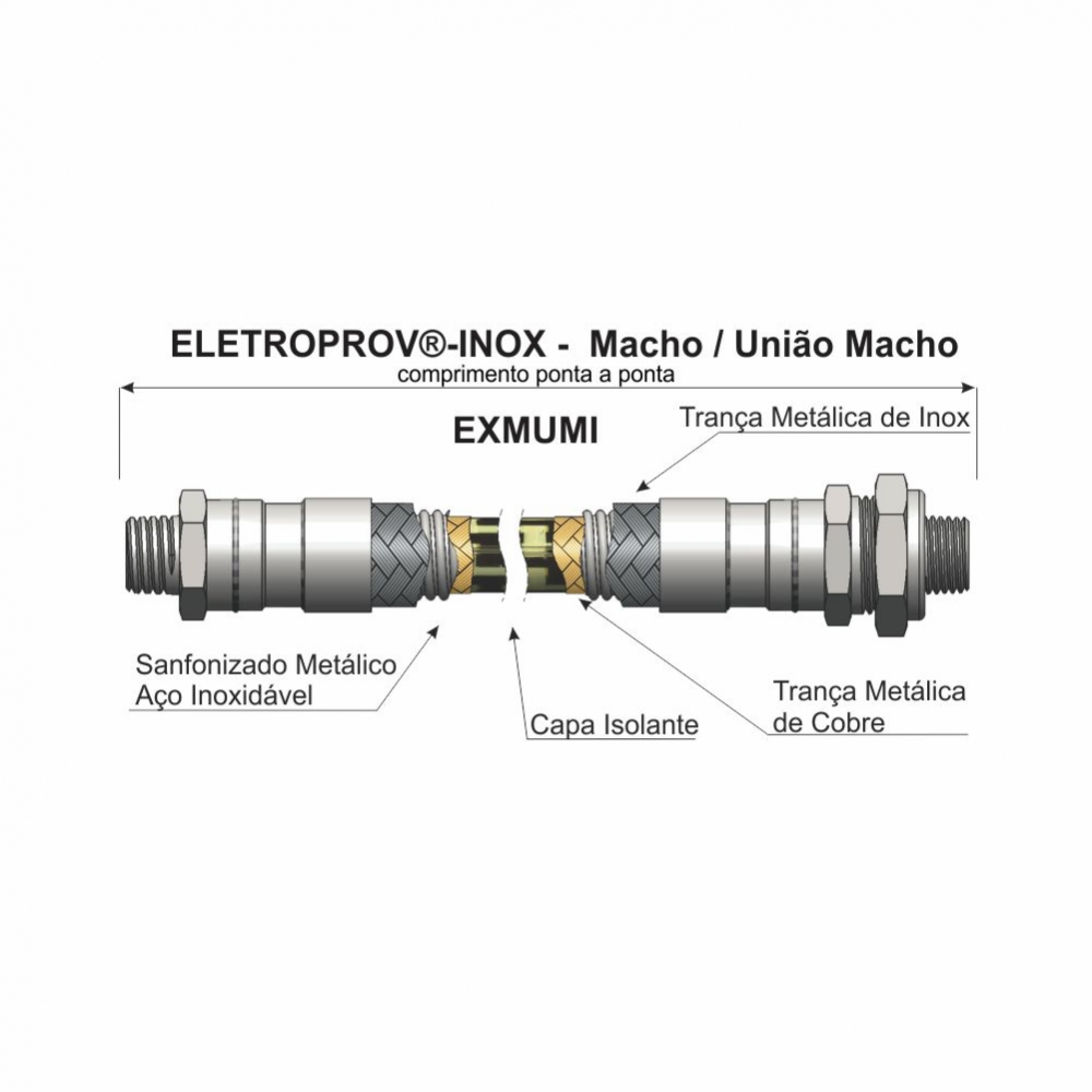 Eletroprov  - Inox - Macho/União Macho - EXMUMI
